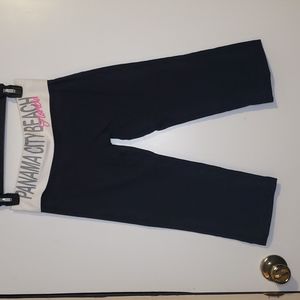 🌴"Panama City Beach" Comfy Black Capri Yoga Pants Sz XS